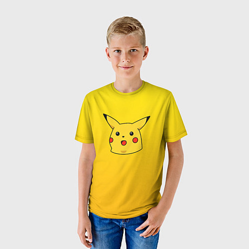 Детская футболка Удивленный Пикачу / 3D-принт – фото 3