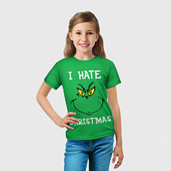 Футболка детская I hate christmas, цвет: 3D-принт — фото 2
