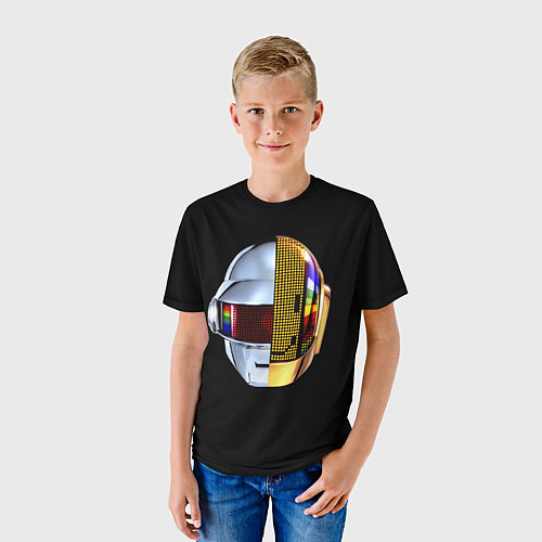 Детская футболка Daft Punk: Smile Helmet / 3D-принт – фото 3