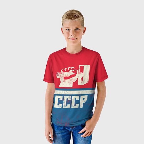 Детская футболка СССР: Куй железо / 3D-принт – фото 3