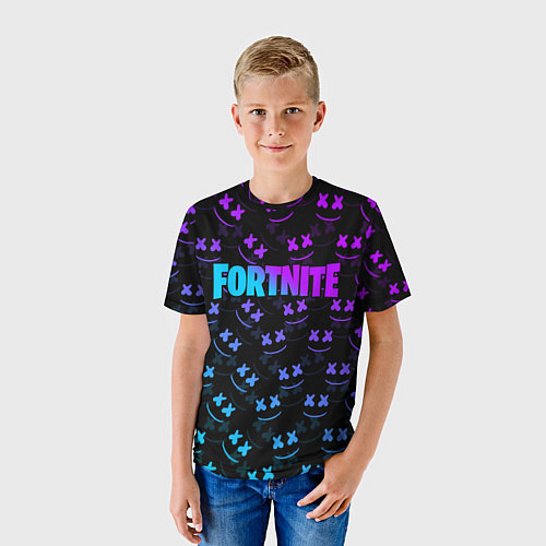 Детская футболка FORTNITE x MARSHMELLO / 3D-принт – фото 3
