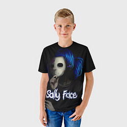 Футболка детская Sally Face: Dark Mask, цвет: 3D-принт — фото 2
