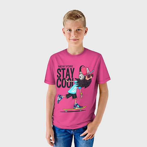 Детская футболка New York Stay Cool / 3D-принт – фото 3