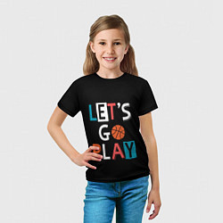 Футболка детская Let is go play, цвет: 3D-принт — фото 2