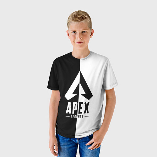 Детская футболка Apex Legends: Black & White / 3D-принт – фото 3
