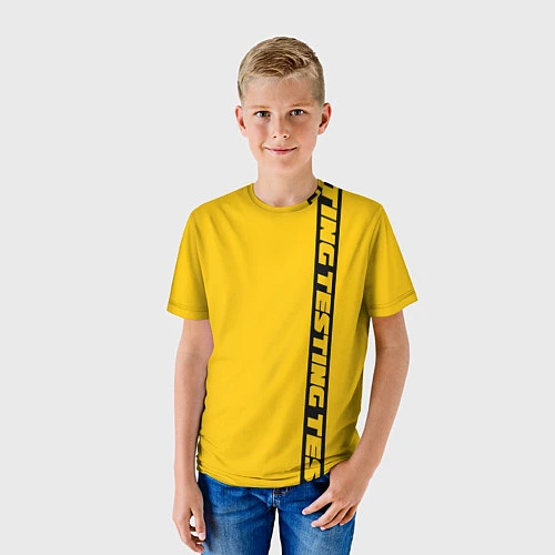 Детская футболка ASAP Rocky: Yellow Testing / 3D-принт – фото 3