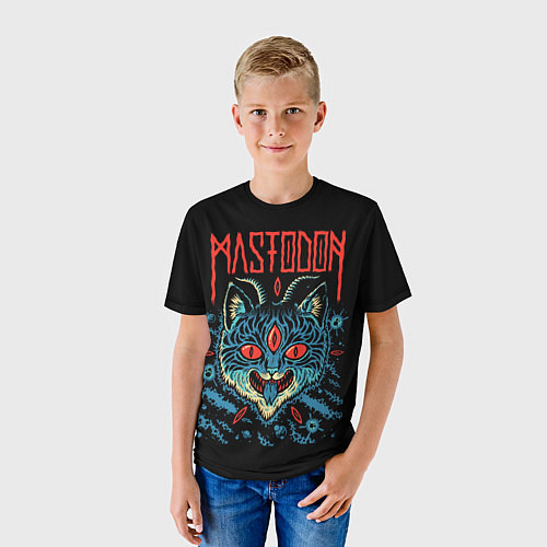 Детская футболка Mastodon: Demonic Cat / 3D-принт – фото 3
