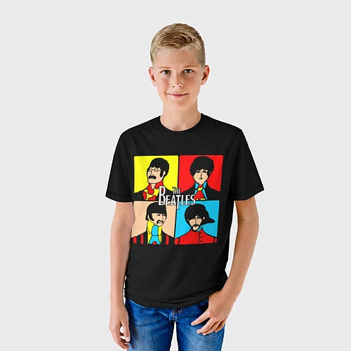 Детская футболка The Beatles: Pop Art / 3D-принт – фото 3