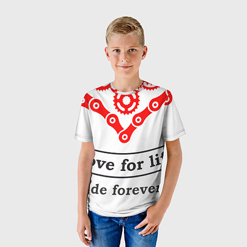 Детская футболка I Love Cycling / 3D-принт – фото 3