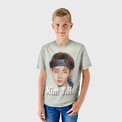 Детская футболка BTS Kim T.H. / 3D-принт – фото 3