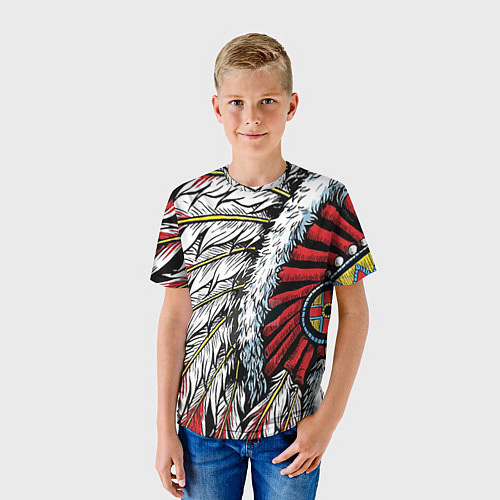 Детская футболка Череп в роуче / 3D-принт – фото 3