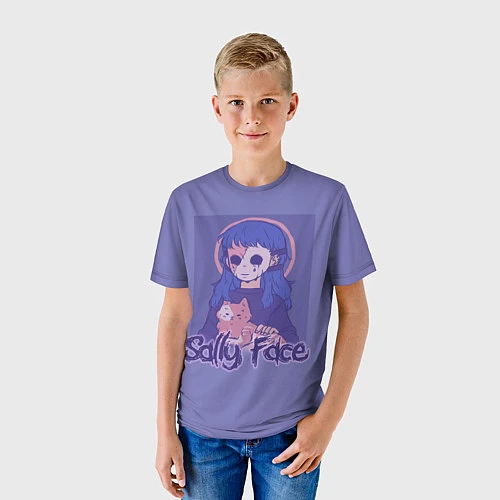 Детская футболка Sally Face: Violet Halo / 3D-принт – фото 3