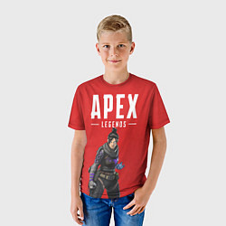 Футболка детская Apex Legends: Red Wraith, цвет: 3D-принт — фото 2