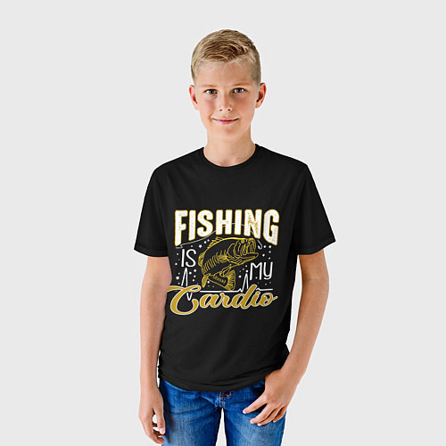Детская футболка Fishing is my Cardio / 3D-принт – фото 3