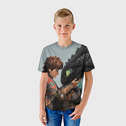 Футболка детская Как приручить дракона, цвет: 3D-принт — фото 2