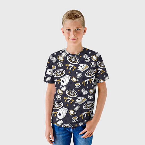 Детская футболка Казино 777 / 3D-принт – фото 3