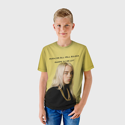 Детская футболка Billie Eilish: Where Do We Go? / 3D-принт – фото 3