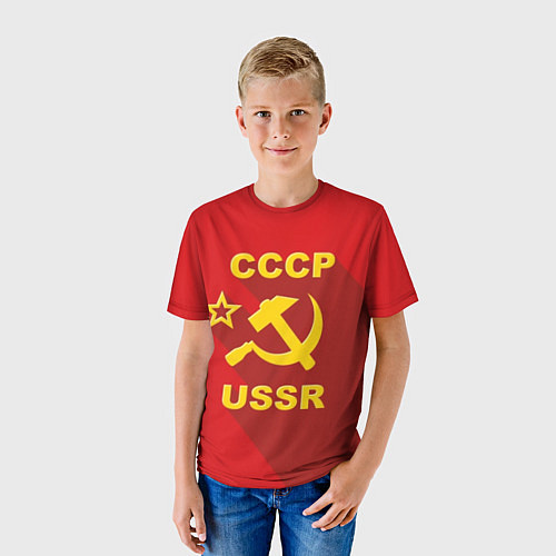 Детская футболка СССР - серп молот / 3D-принт – фото 3