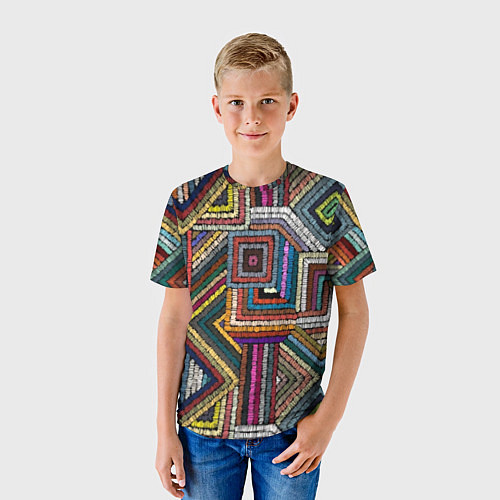 Детская футболка Этнический ковровый орнамент / 3D-принт – фото 3