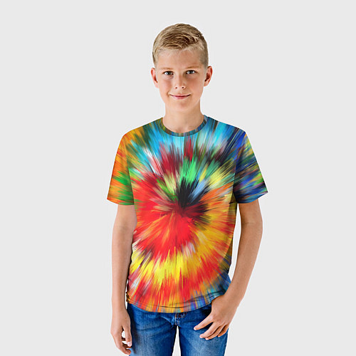 Детская футболка Абстракция разноцветная и яркая / 3D-принт – фото 3