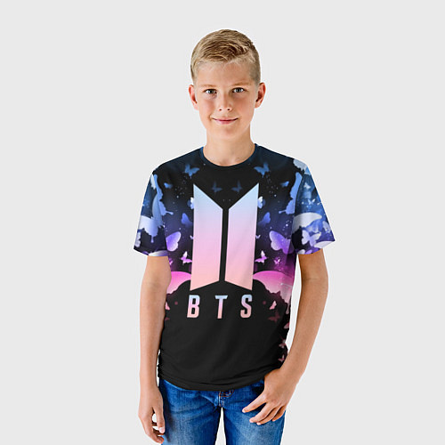 Детская футболка BTS: Black Butterflies / 3D-принт – фото 3