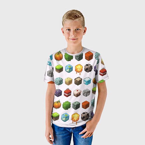 Детская футболка Minecraft Cubes / 3D-принт – фото 3