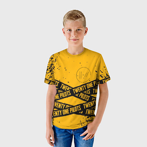Детская футболка 21 Pilots: Yellow Levitate / 3D-принт – фото 3