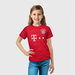 Футболка детская FC Bayern: Lewandowski Home 19-20, цвет: 3D-принт — фото 2