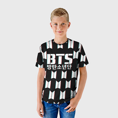 Детская футболка BTS: Black Pattern / 3D-принт – фото 3