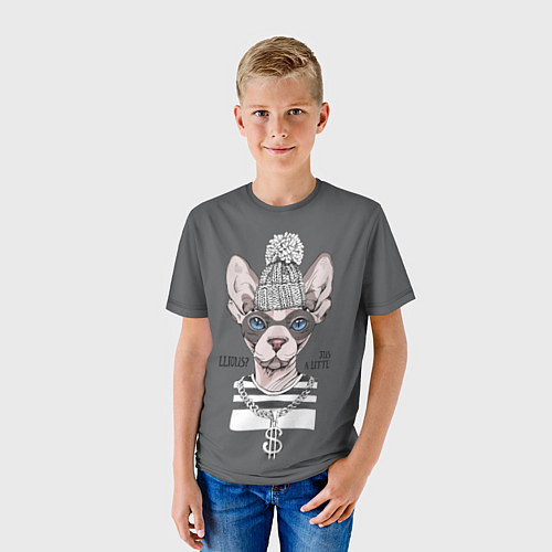 Детская футболка Криминальный кот / 3D-принт – фото 3