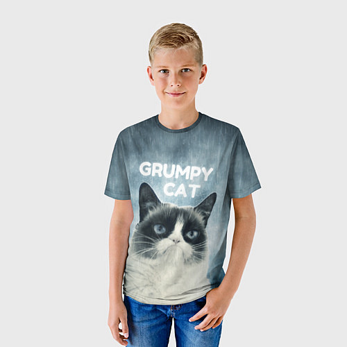 Детская футболка Grumpy Cat / 3D-принт – фото 3