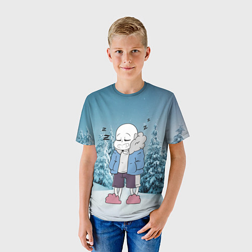 Детская футболка Sans Winter / 3D-принт – фото 3