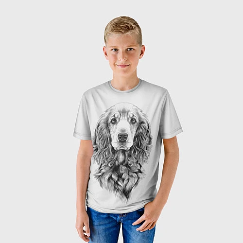 Детская футболка Кокер спаниель / 3D-принт – фото 3
