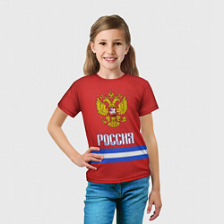 Футболка детская Хоккей: Россия, цвет: 3D-принт — фото 2