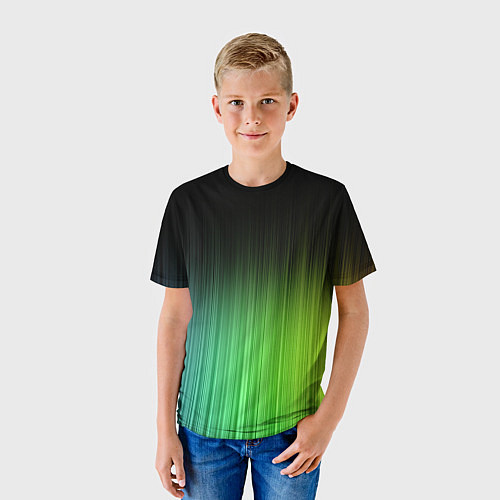 Детская футболка Неоновые полосы - Минимализм / 3D-принт – фото 3