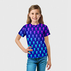 Футболка детская Billie Eilish: Violet Pattern, цвет: 3D-принт — фото 2