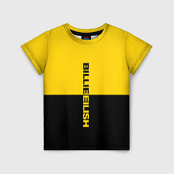 Футболка детская BILLIE EILISH: Yellow & Black, цвет: 3D-принт