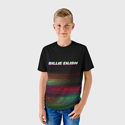 Футболка детская BILLIE EILISH: Black Glitch, цвет: 3D-принт — фото 2