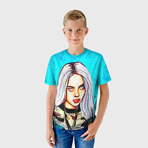 Детская футболка BILLIE EILISH: Fan Art / 3D-принт – фото 3