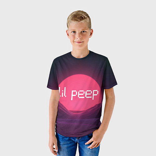 Детская футболка Lil peepLogo / 3D-принт – фото 3