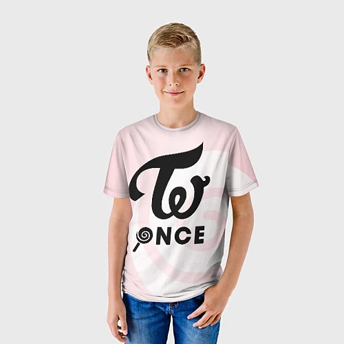 Детская футболка TWICE ONCE / 3D-принт – фото 3