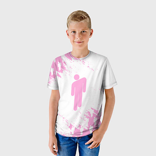 Детская футболка Billie Eilish: Pink Style / 3D-принт – фото 3
