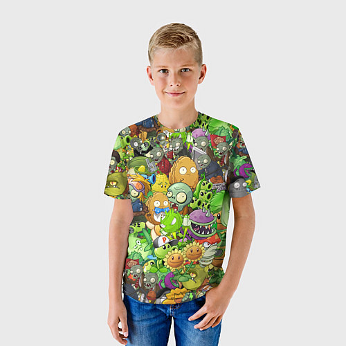 Детская футболка PLANTS VS ZOMBIES / 3D-принт – фото 3