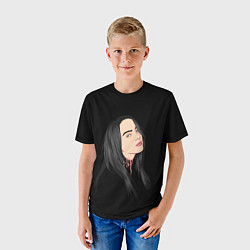 Футболка детская Billie Eilish: Black Style, цвет: 3D-принт — фото 2