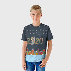 Футболка детская Новый Год 2020, цвет: 3D-принт — фото 2