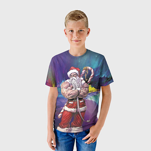 Детская футболка Крутой дед мороз / 3D-принт – фото 3