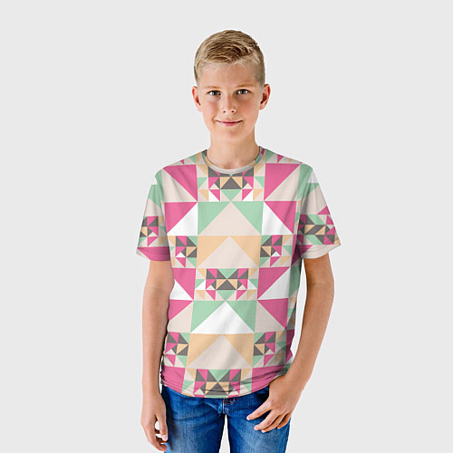 Детская футболка Геометрическая иллюзия / 3D-принт – фото 3