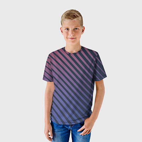 Детская футболка Геометрические лучи / 3D-принт – фото 3