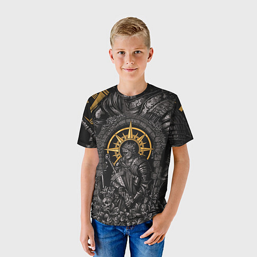 Детская футболка DARK SOULS : WARRIOR / 3D-принт – фото 3