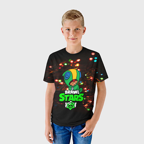 Детская футболка BRAWL STARS НОВОГОДНИЙ / 3D-принт – фото 3